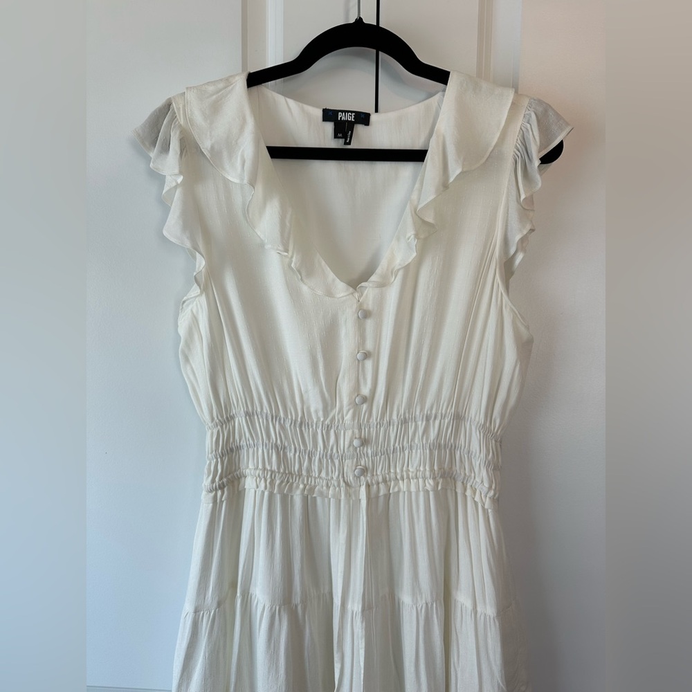 PAIGE Women’s Paradis Mini Dress White (Size M) - Picture 2 of 12